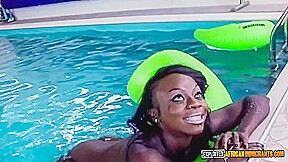 Cheeky black slut ready for interracial orgy in sex resort