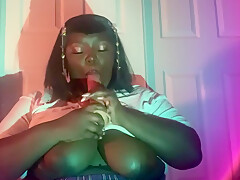 Ebony Bbw Sloppy Sucks Dick