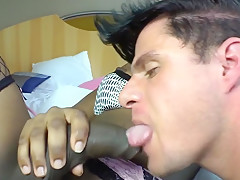Ebony transgender babe drills tight ass