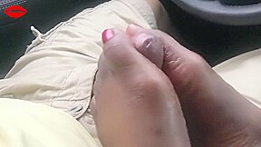 AFRICAN TEEN FOOTJOB WITH MASSIVE ERUPTION