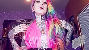 Sissy Brainwash Amsr Whisper Latex Femdom Rainbow Hair Tattooed Mistress Suicide Girl Slave Dominati